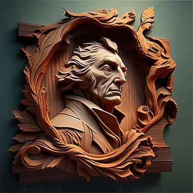 3D model John Trumbull American artist (STL)